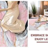 Ultra Soft Area Rug, Non Slip, Stain Resistant, Washable Area Rugs for Living Room, Bedroom, Vibrant Irregular Design with Luxurious Appeal(Pink)