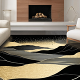 Ultra Soft Area Rug, Non Slip, Stain Resistant, Washable Area Rugs for Living Room, Bedroom, Chic Opulent Textured Border(Gold)