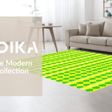 Ultra Soft Area Rug, Non Slip, Stain Resistant, Washable Area Rugs for Living Room, Bedroom, Bright Outdoor Garden Look(Yellow)