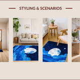 Vibrant Space Inspired Circular Design(Blue)