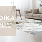 Ultra Soft Area Rug, Non Slip, Stain Resistant, Washable Area Rugs for Living Room, Bedroom, Elegant Minimalist Swirling Motif(White)