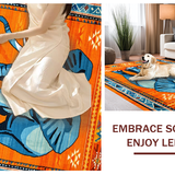 Ultra Soft Area Rug, Non Slip, Stain Resistant, Washable Area Rugs for Living Room, Bedroom, Lively Abstract Wildlife Design(Orange)