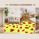 Ultra Soft Area Rug, Non Slip, Stain Resistant, Washable Area Rugs for Living Room, Bedroom, Whimsical Shaped Decorative Piece(Yellow)