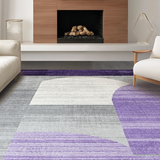 Ultra Soft Area Rug, Non Slip, Stain Resistant, Washable Area Rugs for Living Room, Bedroom, Luxe Fluid Abstract Expression(Purple)