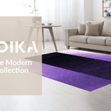 Ultra Soft Area Rug, Non Slip, Stain Resistant, Washable Area Rugs for Living Room, Bedroom, Luxurious Ombre Wave Pattern(Purple)