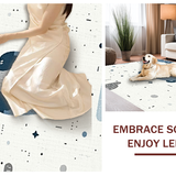 Ultra Soft Area Rug, Non Slip, Stain Resistant, Washable Area Rugs for Living Room, Bedroom, Soft Blue Grey Animal Motif(White)