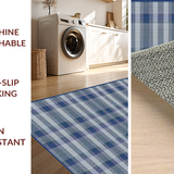 Rustic Dusk Blue Checkered Elegance(Blue)