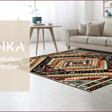 Ultra Soft Area Rug, Non Slip, Stain Resistant, Washable Area Rugs for Living Room, Bedroom, Minimalist Monochrome Boho Vibe(Red)