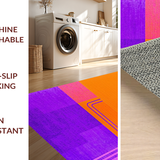 Ultra Soft Area Rug, Non Slip, Stain Resistant, Washable Area Rugs for Living Room, Bedroom, Interactive Playful Liquid Aesthetic(Orange)