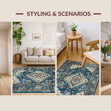 Vintage Floral Elegance in Blue(Blue)