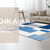 Ultra Soft Area Rug, Non Slip, Stain Resistant, Washable Area Rugs for Living Room, Bedroom, Sophisticated Blue Tones with Texture(Blue)