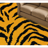 Ultra Soft Area Rug, Non Slip, Stain Resistant, Washable Area Rugs for Living Room, Bedroom, Bold Tiger Print Living Room Decorative Rug(Black)
