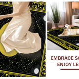 Ultra Soft Area Rug, Non Slip, Stain Resistant, Washable Area Rugs for Living Room, Bedroom, Charming Cat Silhouette Motif(Black)