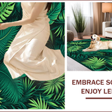 Ultra Soft Area Rug, Non Slip, Stain Resistant, Washable Area Rugs for Living Room, Bedroom, Jungle Print Ultra-Thin(Green)