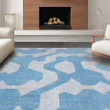 Ultra Soft Area Rug, Non Slip, Stain Resistant, Washable Area Rugs for Living Room, Bedroom, Graceful Bow Tie Rug Aesthetic Preppy Decor Cute Girly Bathroom Carpet(Blue)