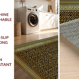 Ultra Soft Area Rug, Non Slip, Stain Resistant, Washable Area Rugs for Living Room, Bedroom, Lustrous Gold Textured Fantasy(Gold)