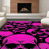 Ultra Soft Area Rug, Non Slip, Stain Resistant, Washable Area Rugs for Living Room, Bedroom, Eerie yet Fun Seasonal Decor(Pink)