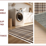 Ultra Soft Area Rug, Non Slip, Stain Resistant, Washable Area Rugs for Living Room, Bedroom, Farmhouse Woven Primitive(Beige)