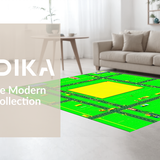 Ultra Soft Area Rug, Non Slip, Stain Resistant, Washable Area Rugs for Living Room, Bedroom, Urban Playmat with Scenic Landmarks(Yellow)
