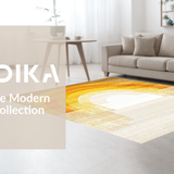 Ultra Soft Area Rug, Non Slip, Stain Resistant, Washable Area Rugs for Living Room, Bedroom, Chic Minimalist Ombre Design(Yellow)