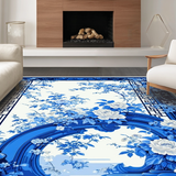 Charming White and Blue Tiled Design(Blue)