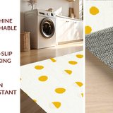 Ultra Soft Area Rug, Non Slip, Stain Resistant, Washable Area Rugs for Living Room, Bedroom, Lighthearted Soft Textured Art(Yellow)