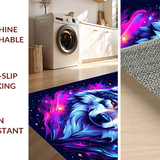 Ultra Soft Area Rug, Non Slip, Stain Resistant, Washable Area Rugs for Living Room, Bedroom, Dynamic Celestial Creature Motif(Purple)
