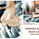 Ultra Soft Area Rug, Non Slip, Stain Resistant, Washable Area Rugs for Living Room, Bedroom, Elegant Monochrome Animal Design(Gray)