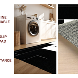 Ultra Soft Area Rug, Non Slip, Stain Resistant, Washable Area Rugs for Living Room, Bedroom, Elegant Black and White Pattern(Black)