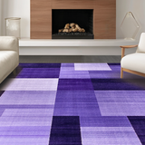 Ultra Soft Area Rug, Non Slip, Stain Resistant, Washable Area Rugs for Living Room, Bedroom, Vibrant Purple Abstract Texture(Purple)