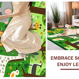 Brightly Colored Plush Cartoon Scene(Green)