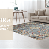 Ultra Soft Area Rug, Non Slip, Stain Resistant, Washable Area Rugs for Living Room, Bedroom, Rustic Earth Tone Trellis Pattern(Beige)