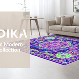 Ultra Soft Area Rug, Non Slip, Stain Resistant, Washable Area Rugs for Living Room, Bedroom, Dreamy Color Palette Design(Purple)
