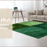Ultra Soft Area Rug, Non Slip, Stain Resistant, Washable Area Rugs for Living Room, Bedroom, Soft Grass-Like Dorm Room Aesthetic Carpet(Green)