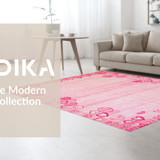 Ultra Soft Area Rug, Non Slip, Stain Resistant, Washable Area Rugs for Living Room, Bedroom, Cute Cozy Warmth Design(Pink)