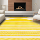 Ultra Soft Area Rug, Non Slip, Stain Resistant, Washable Area Rugs for Living Room, Bedroom, Vibrant Knotted Tassel Accent(Yellow)