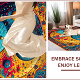 Ultra Soft Area Rug, Non Slip, Stain Resistant, Washable Area Rugs for Living Room, Bedroom, Traditional Multi Aesthetic Home Decor Area Carpet(Blue)