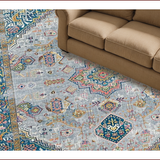 Ultra Soft Area Rug, Non Slip, Stain Resistant, Washable Area Rugs for Living Room, Bedroom, Chic Abstract Tiled Arrangement(Gray)