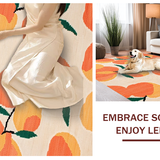 Ultra Soft Area Rug, Non Slip, Stain Resistant, Washable Area Rugs for Living Room, Bedroom, Soft Pastel Peach Visual Serenity(Orange)