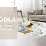 Ultra Soft Area Rug, Non Slip, Stain Resistant, Washable Area Rugs for Living Room, Bedroom, Artful Fluid Motion Decor(Gray)