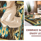 Ultra Soft Area Rug, Non Slip, Stain Resistant, Washable Area Rugs for Living Room, Bedroom, Striking Bold Colorful Tribal Style(Brown)
