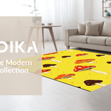 Ultra Soft Area Rug, Non Slip, Stain Resistant, Washable Area Rugs for Living Room, Bedroom, Charming Child-Friendly Decor Element(Yellow)