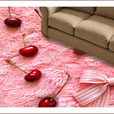 Ultra Soft Area Rug, Non Slip, Stain Resistant, Washable Area Rugs for Living Room, Bedroom, Fluffy Pink Coquette Bathroom Decor(Pink)