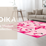 Ultra Soft Area Rug, Non Slip, Stain Resistant, Washable Area Rugs for Living Room, Bedroom, Adorable Youthful Floral Style(Pink)