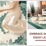 Ultra Soft Area Rug, Non Slip, Stain Resistant, Washable Area Rugs for Living Room, Bedroom, Oriental Distressed Floral(Green)