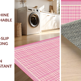 Ultra Soft Area Rug, Non Slip, Stain Resistant, Washable Area Rugs for Living Room, Bedroom, Serene Minimalist Pink and White(Pink)