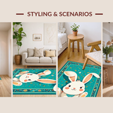 Elegant Minimalist Spring Rabbit(Blue)