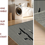 Ultra Soft Area Rug, Non Slip, Stain Resistant, Washable Area Rugs for Living Room, Bedroom, Rustic Glam Zebra Print Elegance(Black)