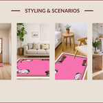 Ultra Soft Area Rug, Non Slip, Stain Resistant, Washable Area Rugs for Living Room, Bedroom, Cowgirl Boots Western(Pink) - ODIKA