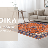 Ultra Soft Area Rug, Non Slip, Stain Resistant, Washable Area Rugs for Living Room, Bedroom, Chic Soft Color Palette Inspiration(Orange)